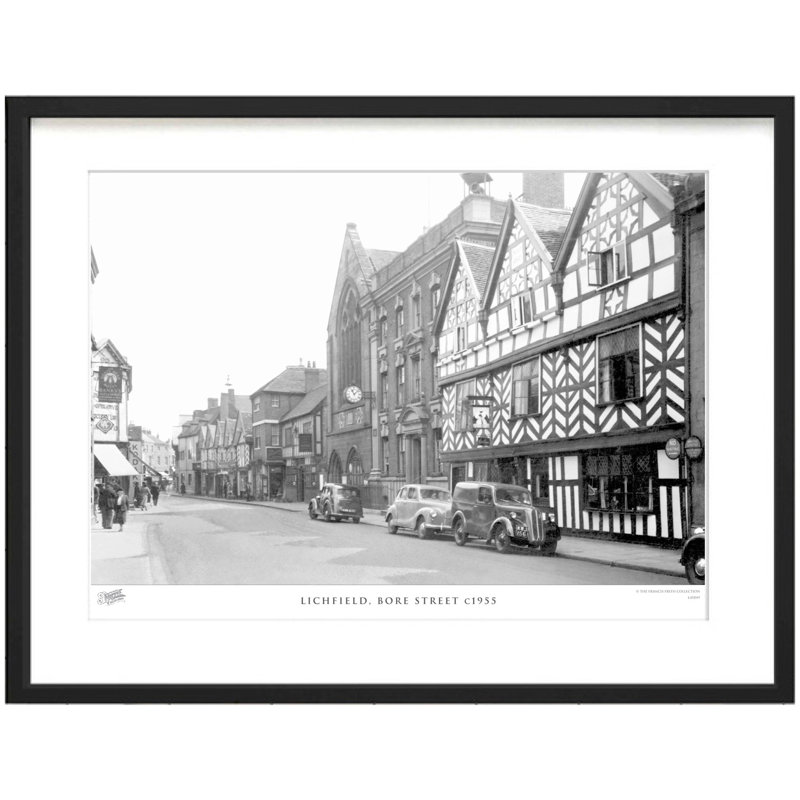 Lichfield, Bore Street C1955 - Single Picture Frame Print, 40cm H x 50cm W x 2.3cm D