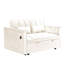 Lit moderne en velours pliable, 31 avec table d'appoint réglable, sac de rangement, coussin, beige pour le dos de la maison, le salon et la chambre à coucher
