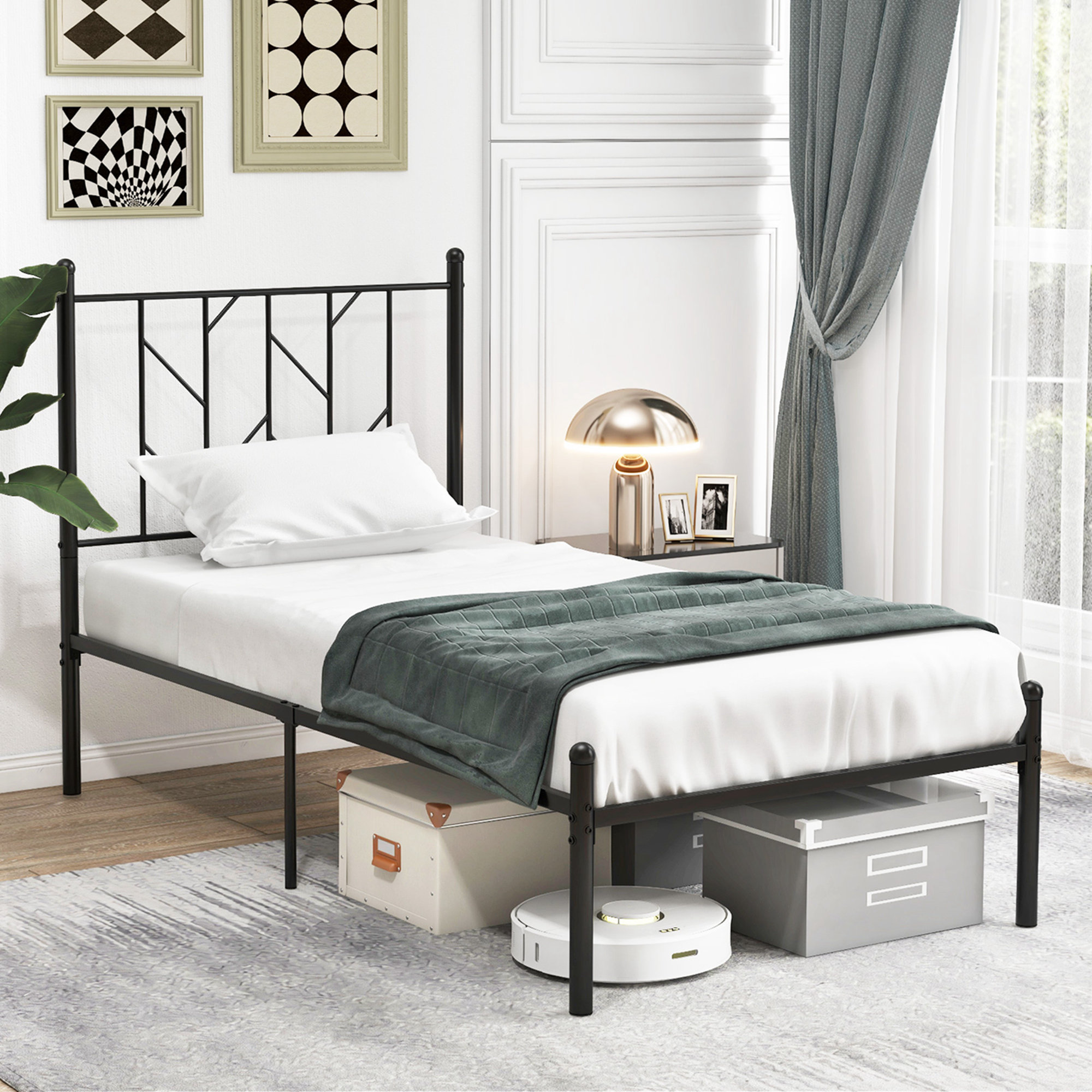 Ebern Designs Millaray Metal Bed Wayfair