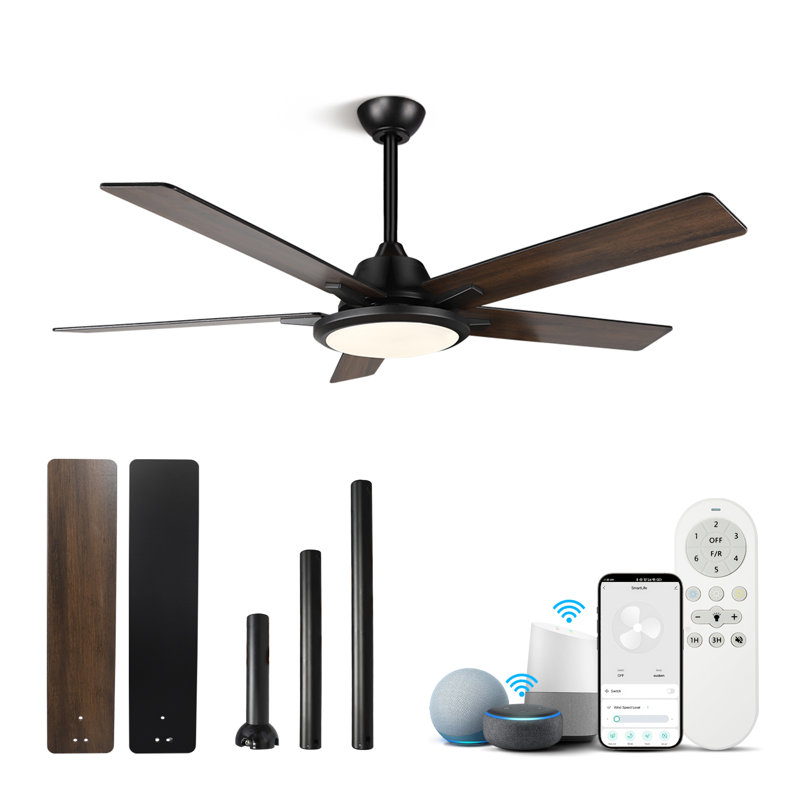 Ventilateur de plafond à intensité variable 52 "avec lumières DEL et télécommande Aubyn