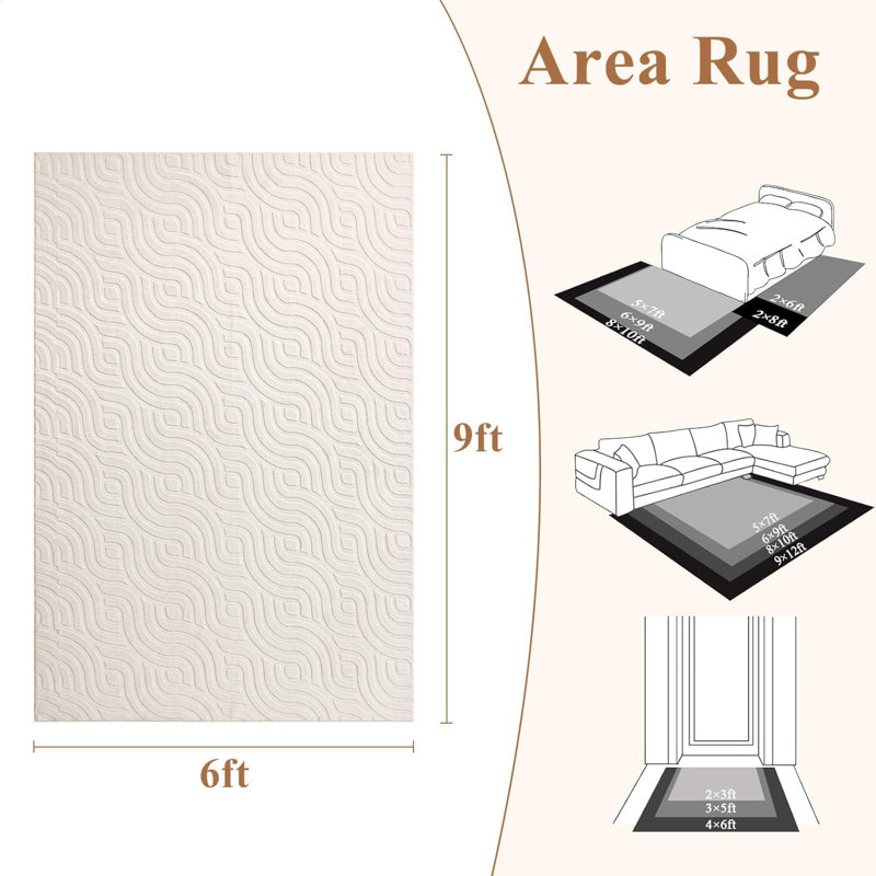 Tapis Fluffy, Rectangle 6 pi x 9 pi