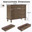 Commode 4 tiroirs en bois avec poignées en métal-214385247