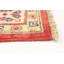 Tapis unique en laine noué à la main rouge Gazni des années 2010 de 4 pi 11 po x 6 pi 7 po Qaiden