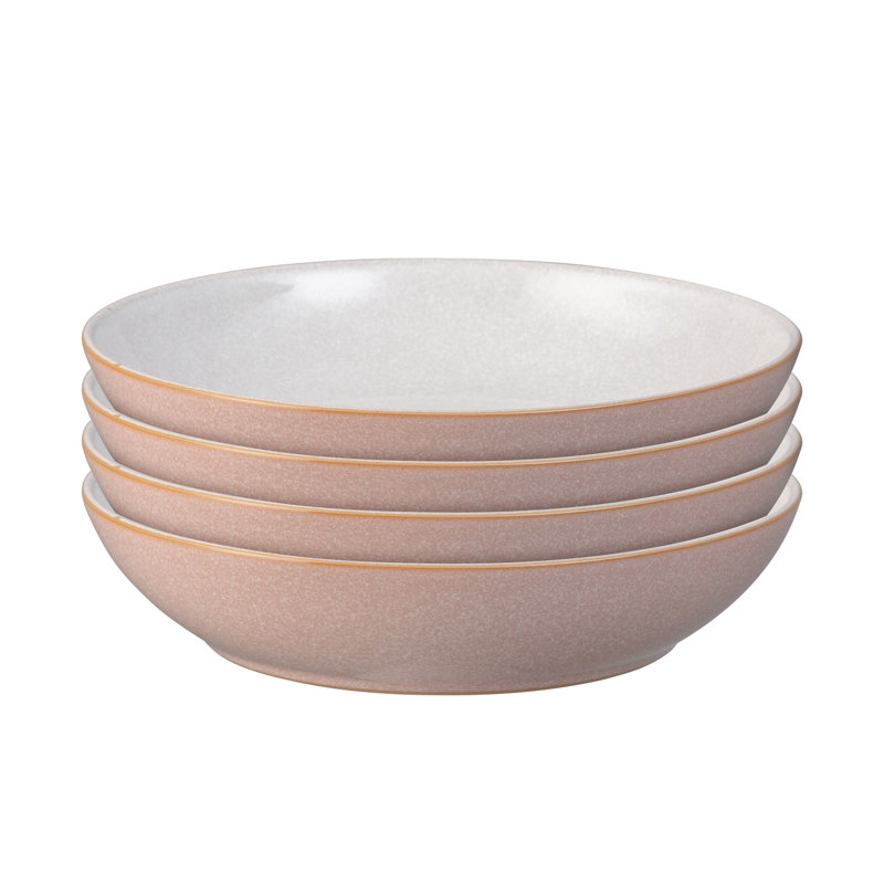 Denby Elements Pasta Bowls, Sorbet Pink
