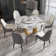 Round Sintered Stone Dining Table With Rotating Tray