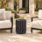 Deja 14.56" Round Concrete Outdoor Side Table