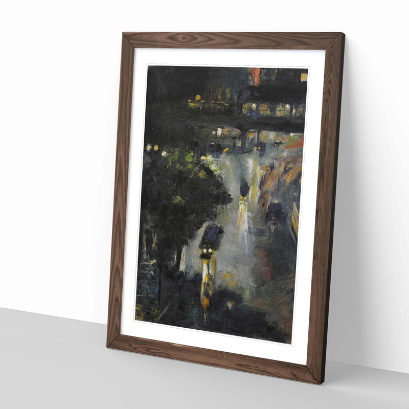 Lesser Ury - Single Picture Frame Painting, Walnut