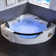 LED Modern 61'' x 61'' Corner Acrylic Bathtub with Faucet