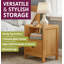 40cm W Rubberwood Bedside Table