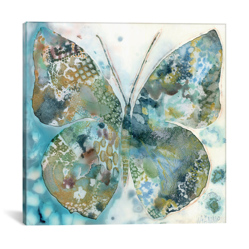 «Lucky Moth I», impression sur bois, Papier d'art encadré noir, Blanc, H 24 po x l 24 po x P 1 po