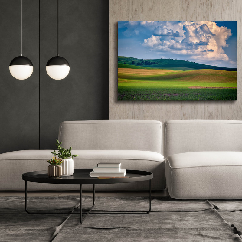 «Spring Af après-midi à la palouse» par Rick Berk, art mural sur toile, H 40 po x l 60 po x P 1,5 po