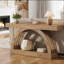 Table console arquée de 63 pouces de large-752627243