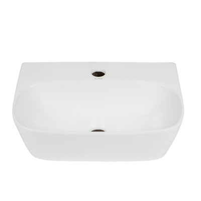 Elanti 11.625'' White Ceramic Rectangular Bathroom Sink