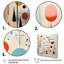 Reproduction d'art sur toile encadrée rose et bleu Mid Century Whimsical Wonders I-964369004-1003978725