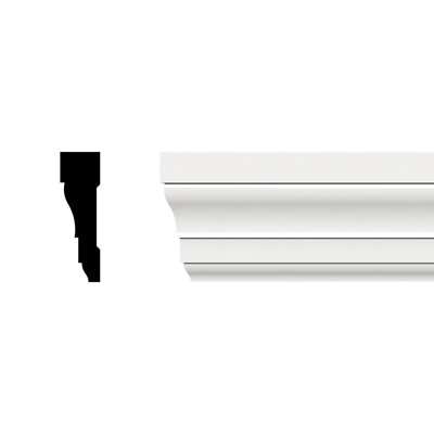 2.25'' H x 96'' W x 0.75'' D Plastic Moulding