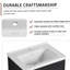 Meuble-lavabo mural 24 po avec lavabo en céramique et porte d'armoire latérale