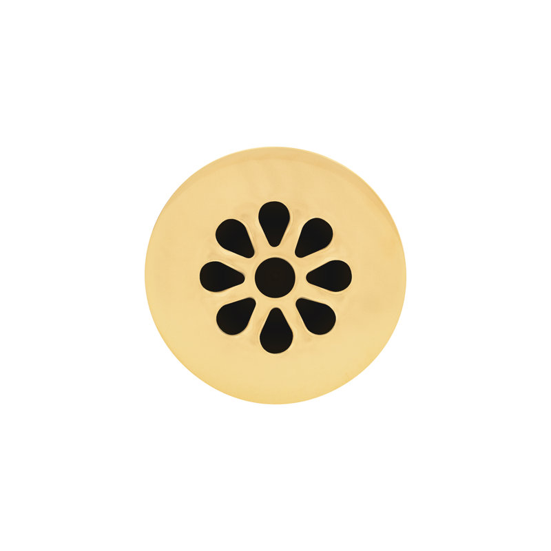 1.5" Non-Overflow Grid Bathroom Sink Drain - Polished Brass