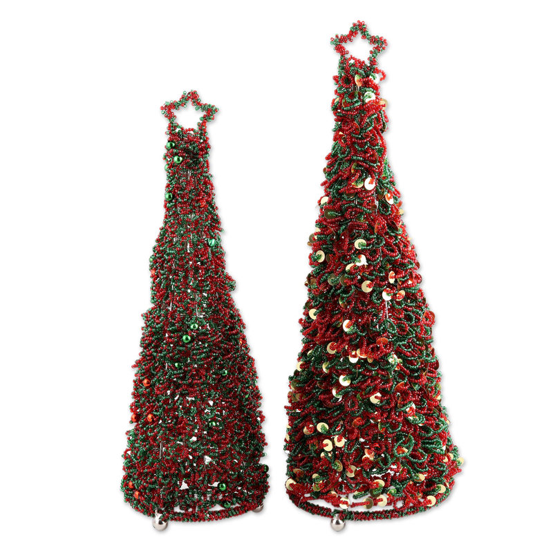 Arbre de Noël élancé en cachemire vert H 16 po
