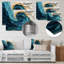 «Aqua Coastal Spirals Of Waves», art mural abstrait en spirale, impression sur métal moderne-653960422