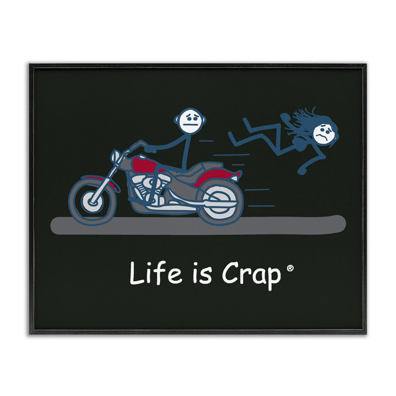 Drôle de motocyclette, giclée par LIC, Giclée encadrée noir minuit, H 11 po x l 14 po