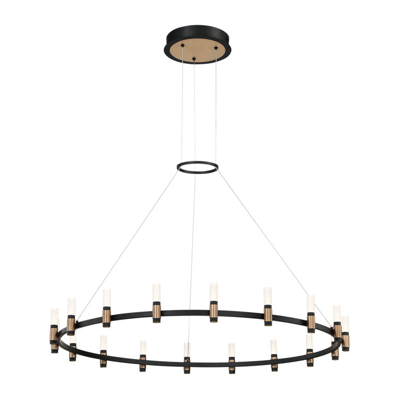 18 - Light Dimmable LED Round / Oval Chandelier