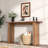 Rectangular Console Table, Long Fluted Entryway Couch Table For Entryway, Foyer, Hallway, Living Room