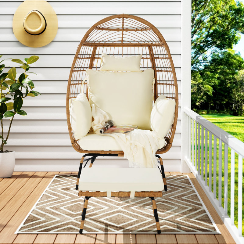 Fauteuil en osier, Beige / Naturel
