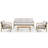 Dymir 1-Person Wood-Grain Aluminum Patio Conversation Chair