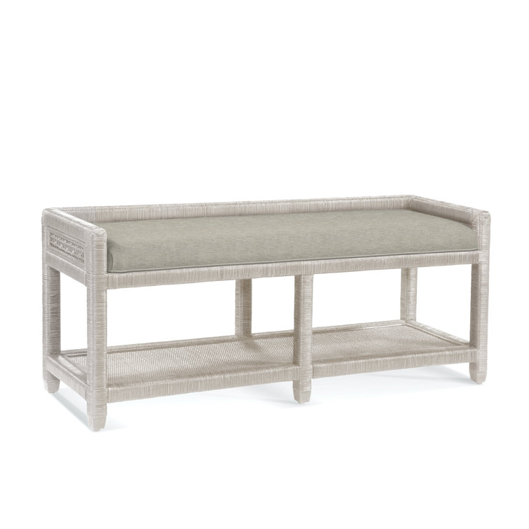 Banc de rangement en osier Glinda