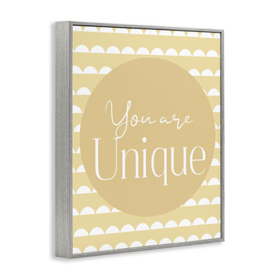 You Are Unique Sentiment Framed Giclee, design by Christine Simpson Art