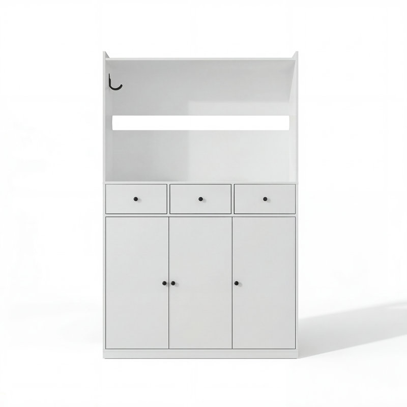 Armoire de rangement de 47,2 po avec crochet de suspension, 3 tiroirs et grande armoire à double porte, organisateur de garage pour station de charge, outils et fournitures