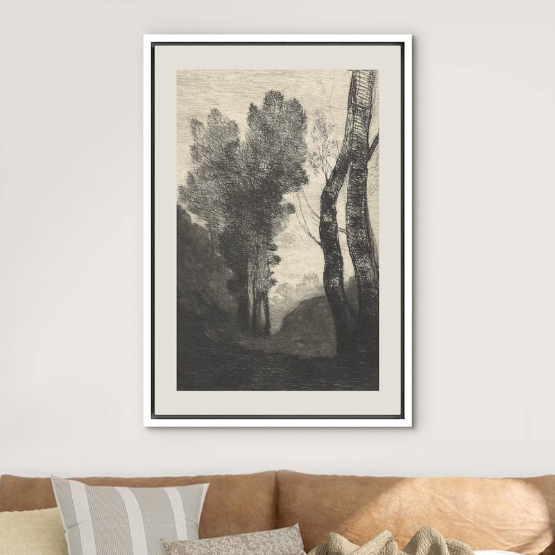 Impression sur toile, "Rustic Countryside", H 16 po x l 24 po x P 1,5 po, Blanc