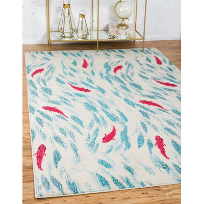 Washable Abstract Indoor Rug