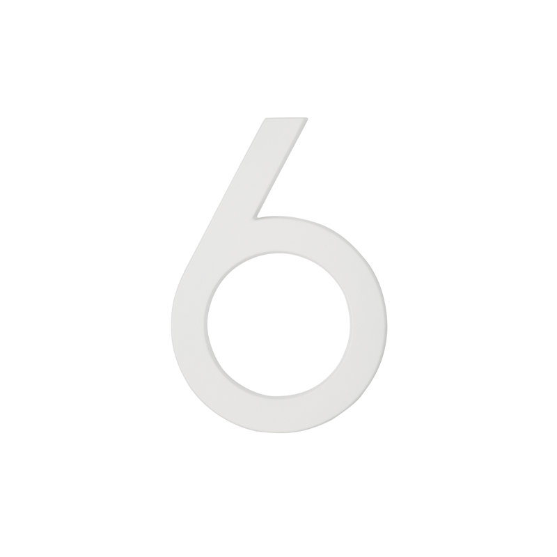 Stand-Off Modern 4.5 "Numéro 6, 6, Blanc