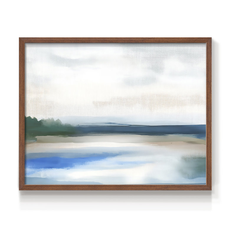 Landscape Series-XIX -Framed Print - Restickable, 16" H x 20" W, Walnut