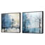 Minimalisme - Charm arbre bleu - ensemble de 2 arbres carrés-977141866-977141877