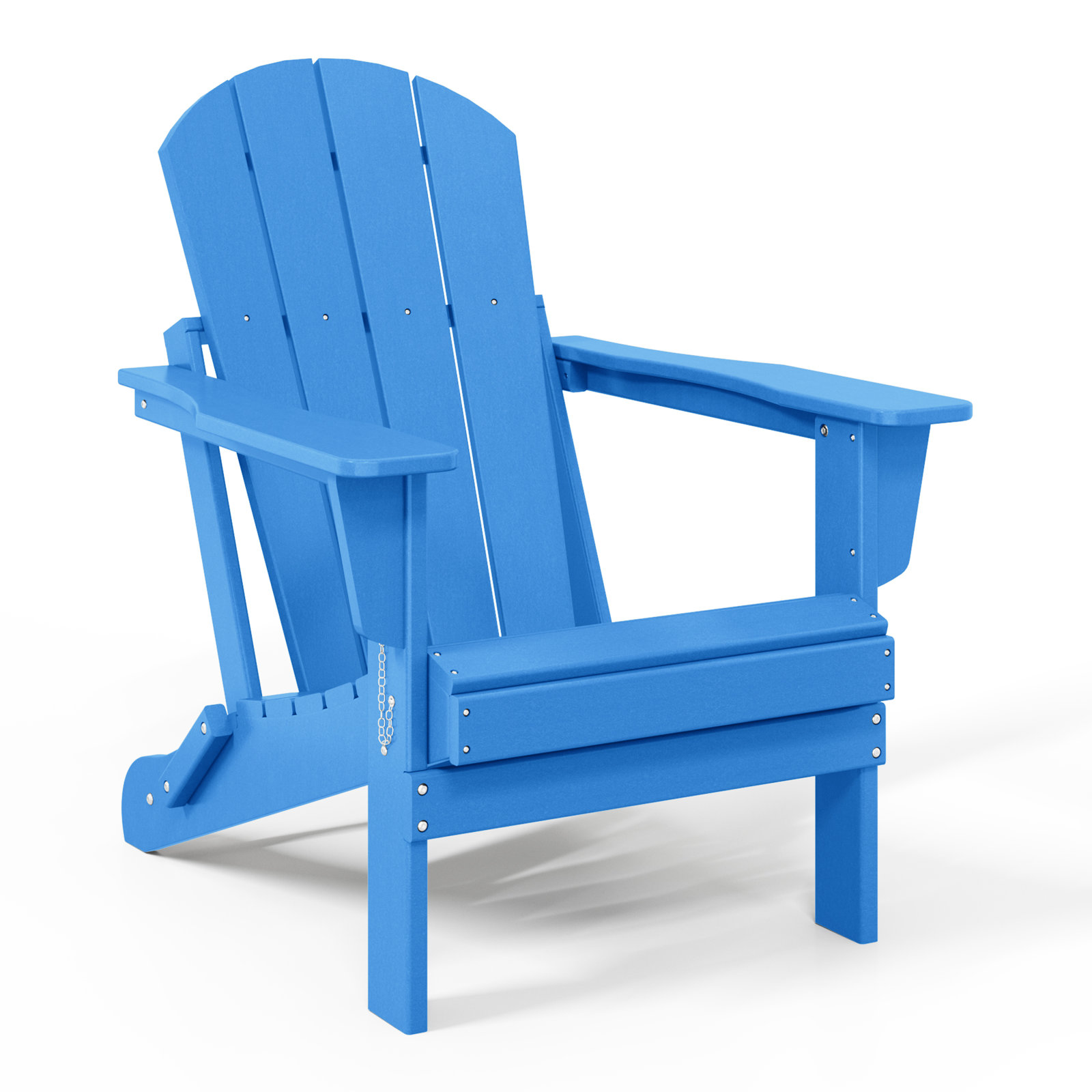 Laguna Foldable Outdoor Adirondack Set, Pacific Blue