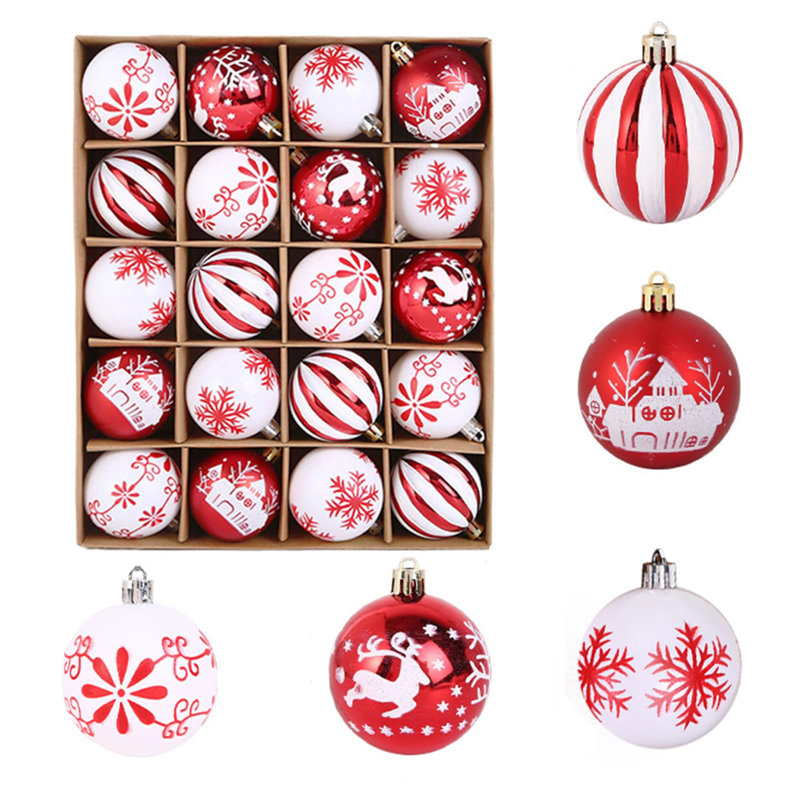 Ornements en forme de boule de Noël incassable 20 carats pour les fêtes de Noël