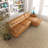 Allison Right-Facing Tan Leather Sectional Sofa