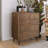 Handcrafted Accent Drawer With Abstract Carvings