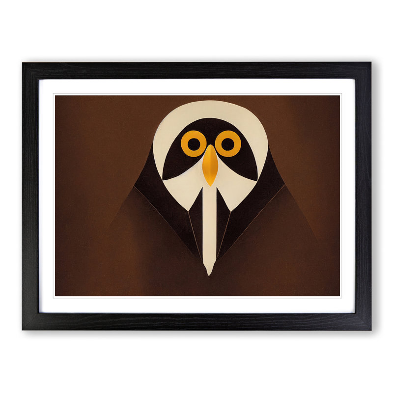 Dazzling Abstract Bird - Framed Print, Black, 25cm H x 34cm W x 2cm D