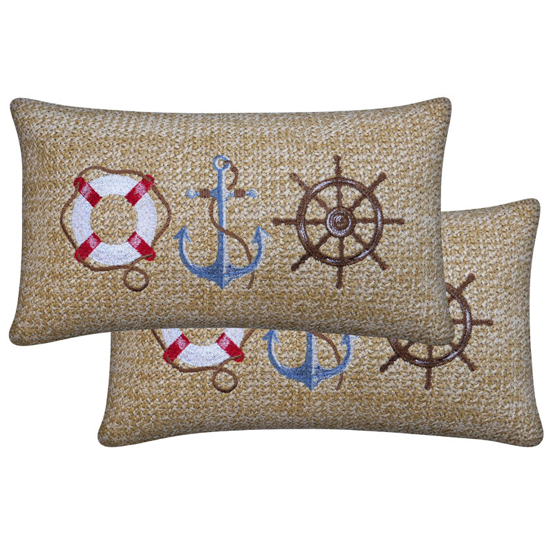 Geometric Outdoor Reversible Throw Pillow