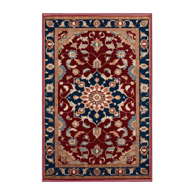 Machine Washable Tabriz Red Area Rug
