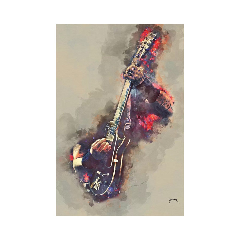 James Hetfield's Electric Guitar - Print on Canvas, Wrapped Canvas, 66.04 cm H x 45.72 cm W x 1.91 cm D