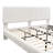 White  Boucle Floating Bed with Light,King-117872420