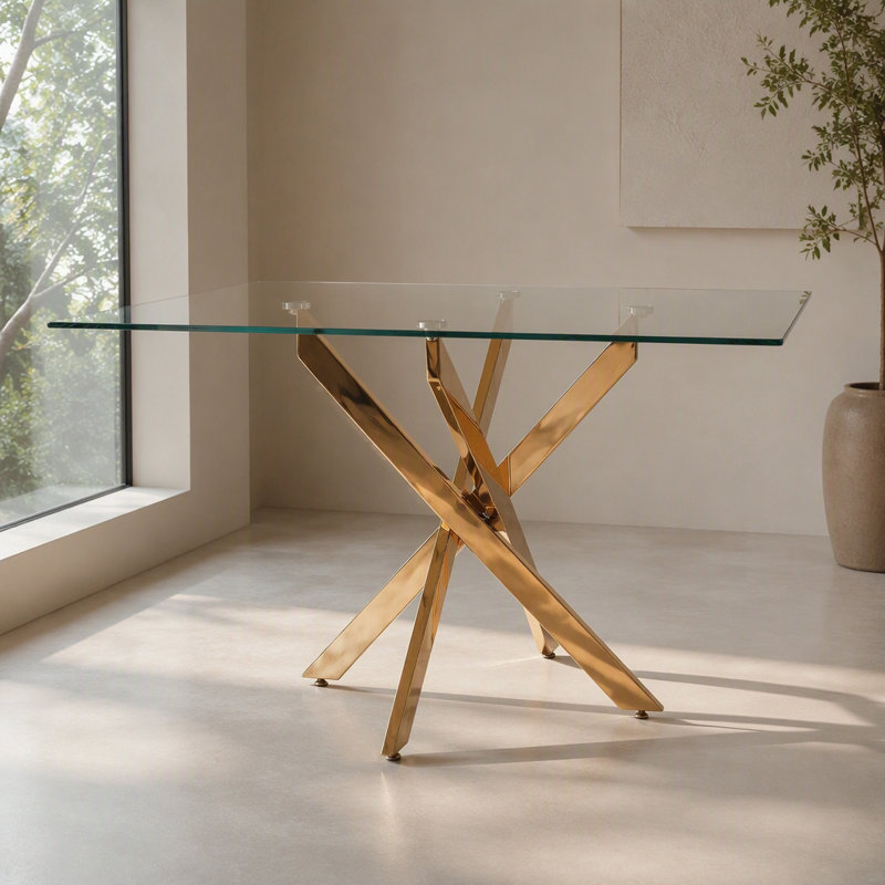 Dining Table, Gold