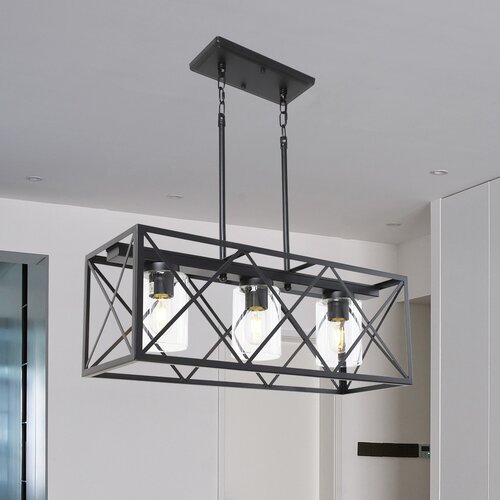 Gracie Oaks Sedef 3 - Light Kitchen Island Pendant & Reviews | Wayfair