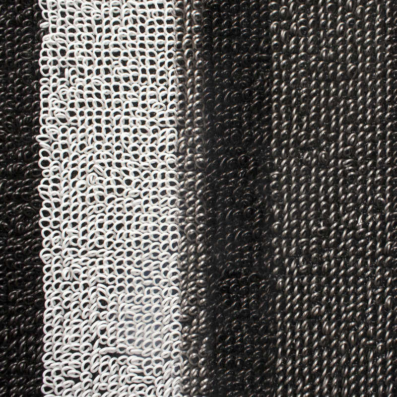 Non-Slip Striped Doormat, Gray