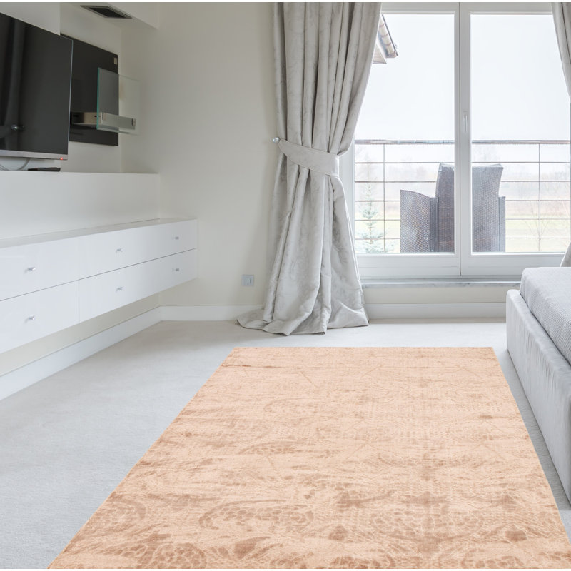 Tapis beige noué à la main Egmont