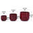 3 Pieces Bean Paste Red Ceramic Planter, Suitable For Windowsills And Patios, Glossy Finish, Material, 14.24" X 12.18", 42.45 Lbs Ideal Small Greenery, Indoor Outdoor Use, Built-In Drainage,-595799736